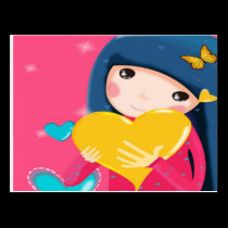 Cute Girl Postcard postcards