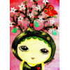 Cute Girl - She Grows A Tree card