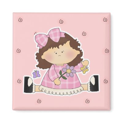 Cute Girl Sitting with Flower and Butterflies Refrigerator Magnet Zazzle_magnet Cute Girl Sitting with Flower and Butterflies Refrigerator Magnet Zazzle_magnet