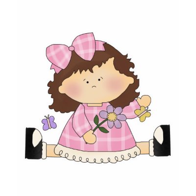 Cute Girl Sitting with Flower and Butterflies Tees Zazzle_shirt Cute Girl Sitting with Flower and Butterflies Tees Zazzle_shirt