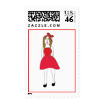 Cute girl stamp