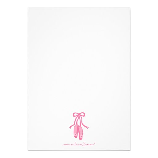 Cute girl's ballerina birthday party invitation