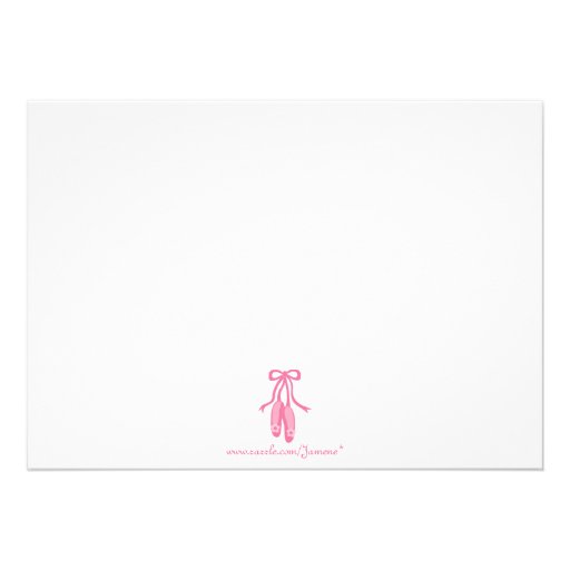 Cute girl's ballerina dance recital invitation