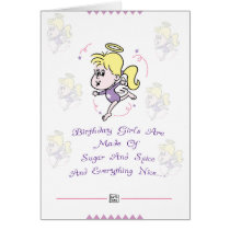 Cute Girls Birthday Card cards
