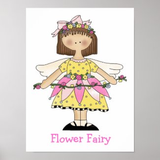 Cute Girl's Fairy Print print