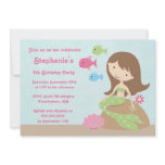 Cute girl's mermaid birthday party invitation