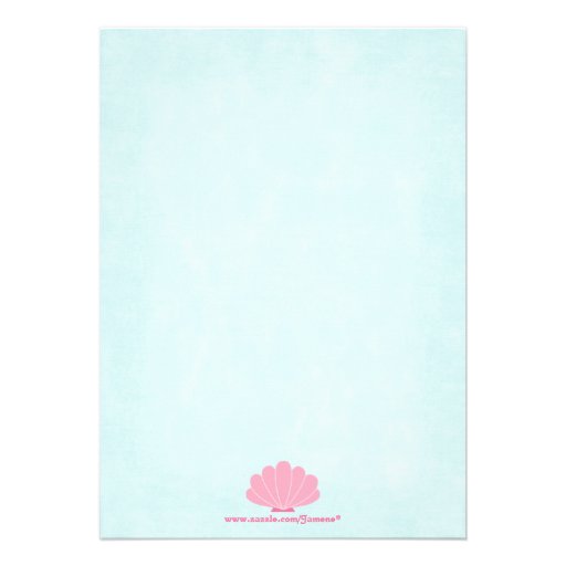 Cute girl's mermaids birthday party invitation
