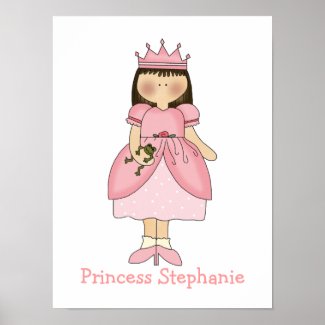 Cute Girl's Princess Print print