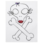 Cute Girly Alien Skull Crossbones Flyers