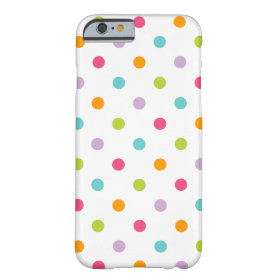 Cute Girly Colorful Polka Dots Barely There iPhone 6 Case