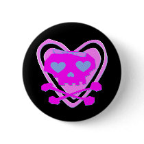 CUTE & GIRLY EMO SKULL buttons