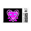 CUTE & GIRLY EMO SKULL & CROSSBONES postage