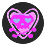 CUTE & GIRLY EMO SKULL & CROSSBONES STICKERS