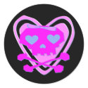CUTE & GIRLY EMO SKULL & CROSSBONES stickers by psychokiller138 CUTE & GIRLY EMO SKULL & CROSSBONES stickers