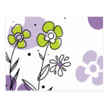 Cute Girly Floral Pattern: Pretty Posies Post Card