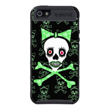 Cute Girly goth punk skull Cover For iPhone 5