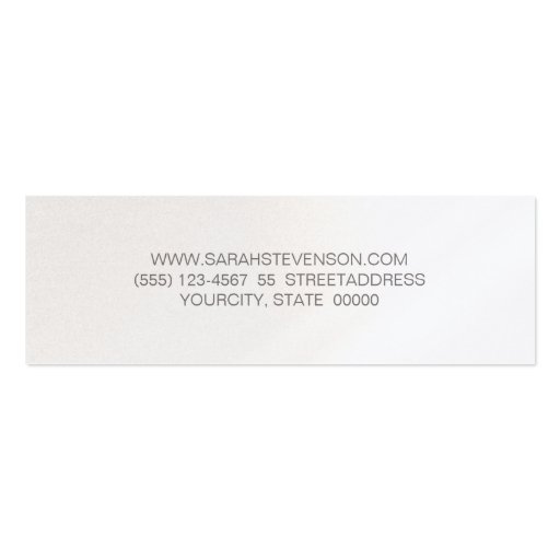 Cute Girly & Modern Sparkly Silver FAUX Sequins Business Card Templates (back side)