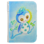 Cute Girly Owl Kindle Folio Cases