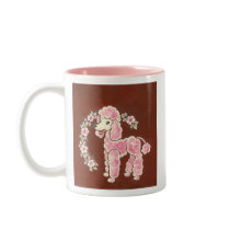 Cute Girly Pink Poodle Dog Coffee Mug