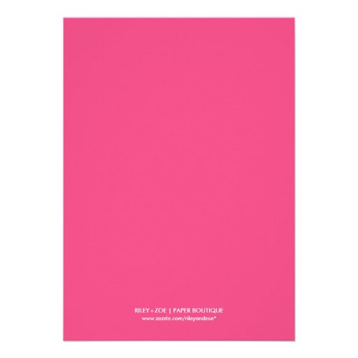 Cute Girly Zebra Print Birthday Party Invitation
