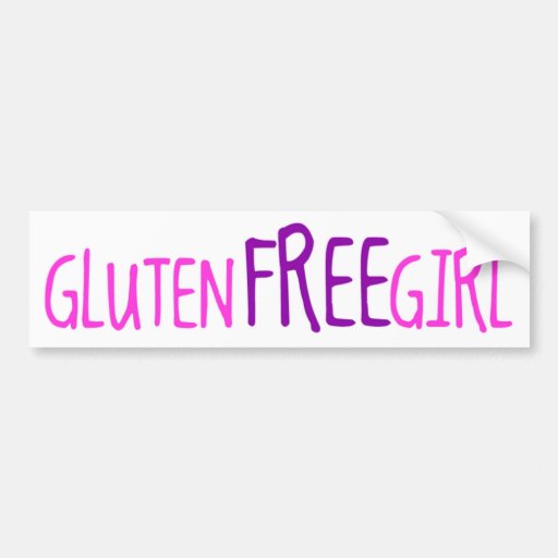 Cute Gluten Free Girl Car Bumper Sticker Zazzle Cute Gluten Free Girl Car Bumper Sticker Zazzle