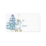 Cute Goat  Christmas Gift Tag Sticker labels