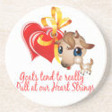 Cute Goat Sandstone Coaster