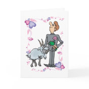 Cute Goat Valentine Card
