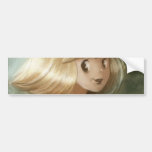 Cute Golden Blond Girl Bumper Sticker