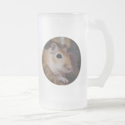 Cute Golden Pet Gerbil Drinks Glass Mug