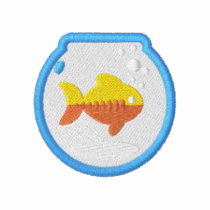 Cute Goldfish Fish Bowl Small embroidered shirts