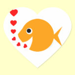 Cute Goldfish Love Stickers stickers