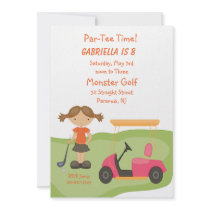 Cute Golf Girls Party Invitation