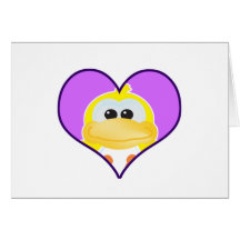 Cute Goofkins ducky heart Card