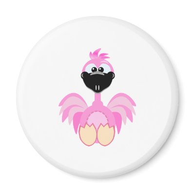 Cute Goofkins flamingo Refrigerator Magnet by goofkins