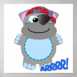 Cute Goofkins hippo pirate posters