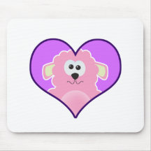 Cute Goofkins lamb heart Mouse Mats