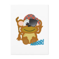 Cute Goofkins monkey pirate postcards