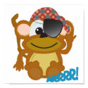 Cute Goofkins monkey pirate posters