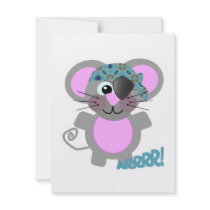 Cute Goofkins mouse pirate Custom Invite