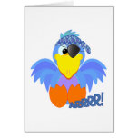Cute Goofkins pirate bluebird Card