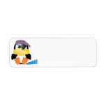 Cute Goofkins pirate penguin Return Address Label