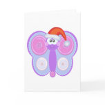 Cute Goofkins Xmas butterfly santa Greeting Card