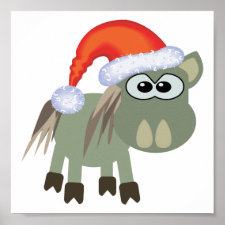 Cute Goofkins Xmas donkey santa print