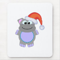Cute Goofkins Xmas hippo santa mousepads