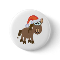 Cute Goofkins Xmas horse santa buttons