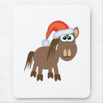 Cute Goofkins Xmas horse santa mousepads
