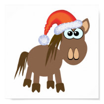 Cute Goofkins Xmas horse santa posters
