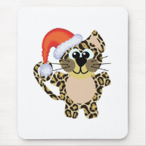 Cute Goofkins Xmas leopard santa mousepads