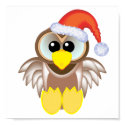 Cute Goofkins Xmas owl santa posters